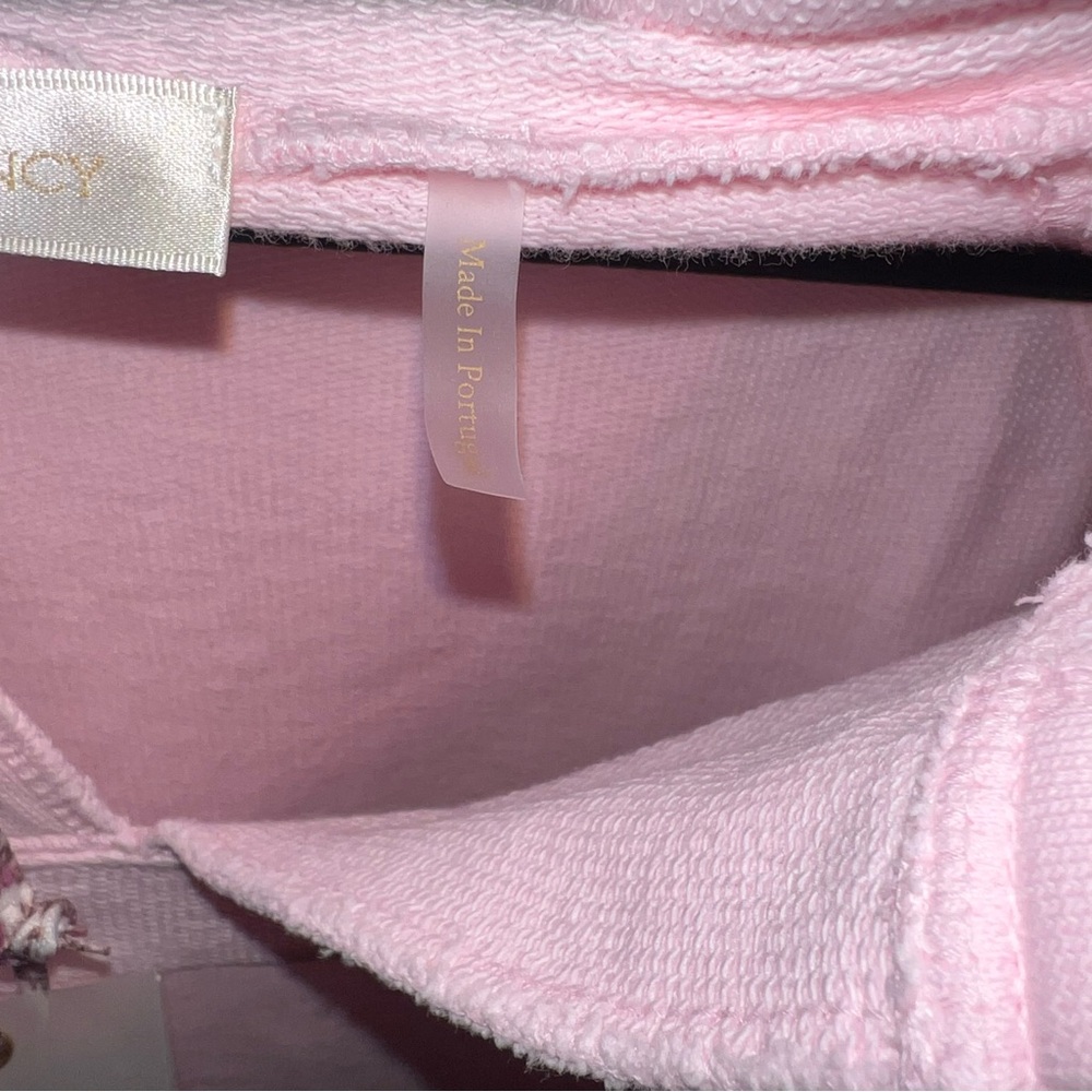 NWT LoveShackFancy Kirby Pink Opal Hoodie with Contrast Elbow Details - Picture 6 of 12